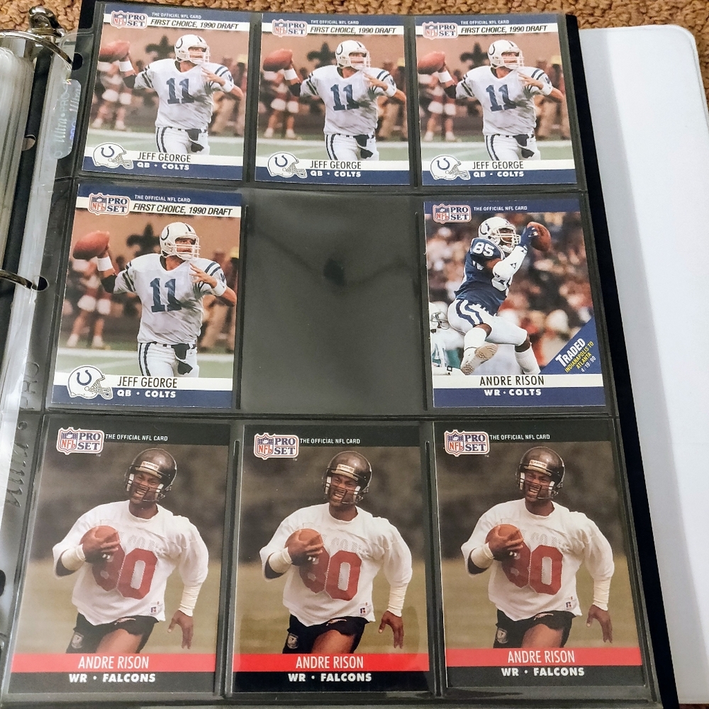 Lot of 8 Jeff George/Andre Rison Cards